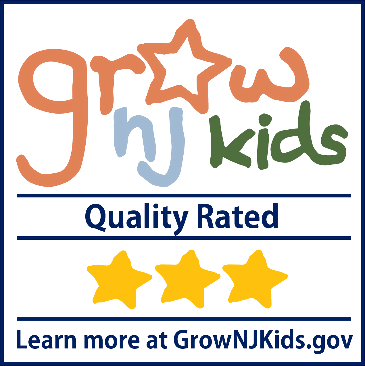 Grow NJ Kids 3 Star Logo
